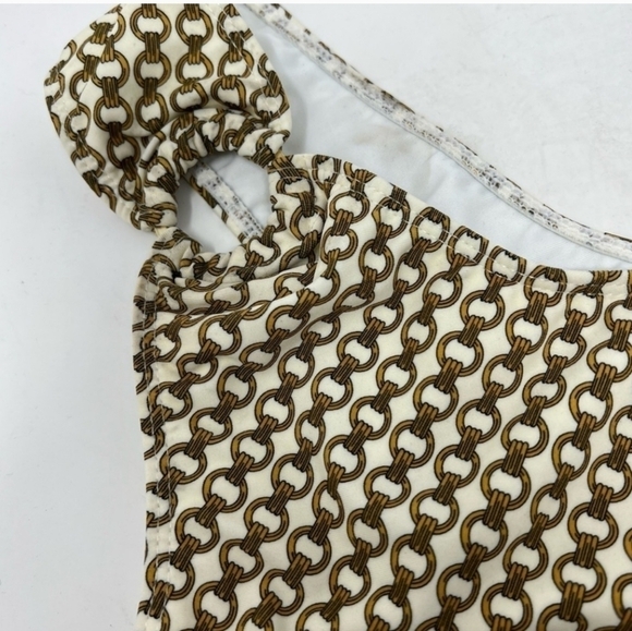 Jonathan Simkhai chain print ring shoulder bikini top small NWT - Picture 8 of 9